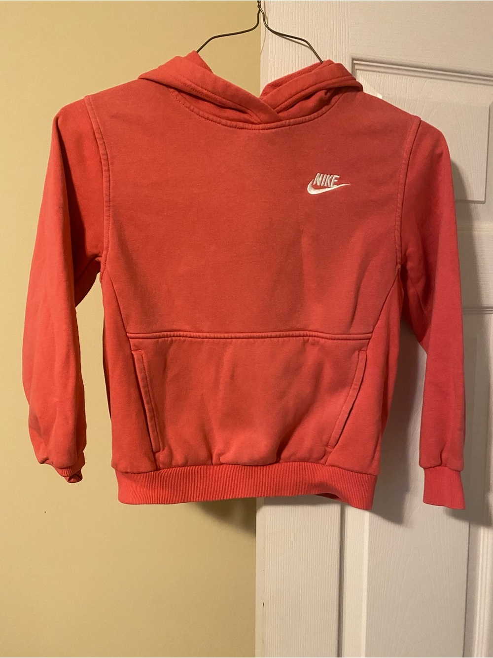 Nike Kids Coral-Red Pullover Hoodie